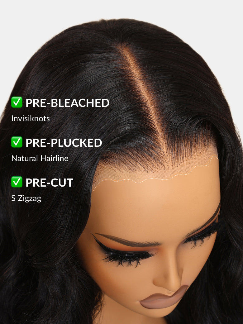 Klaiyi Put On and Go Glueless Bob Wig 13x4 Pre Everything/ 7×5 Bye Bye Knots Pre-Cut Lace Wig Beginner Friendly Flash Sale
