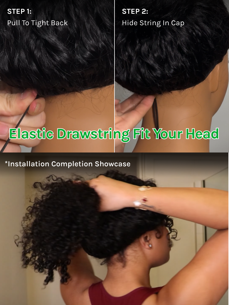 Klaiyi New EasiContour™ Yaki Straight V Part Wig Meets Real Scalp Ready To Wear Glueless Wig with  Invisi Drawstring