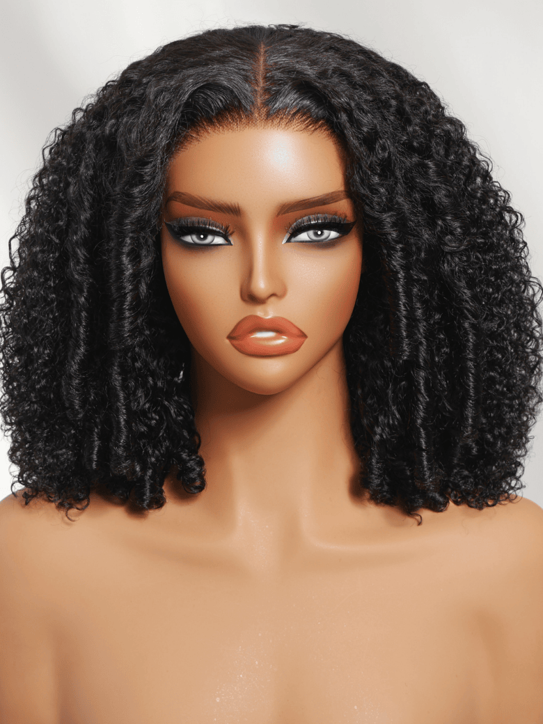 Klaiyi 4C Kinky Edge Wig Realistic Super Natural 4C Kinky Curly 7x5 Bye Bye Knots Wig Flash Sale