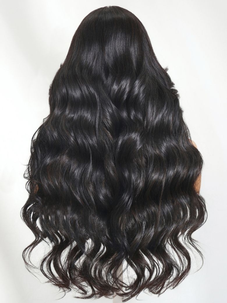 Klaiyi 13x4 Pre Everything Loose Body Wave Glueless Frontal Wig With Elastic Drawstring Human Hair Wig Flash Sale