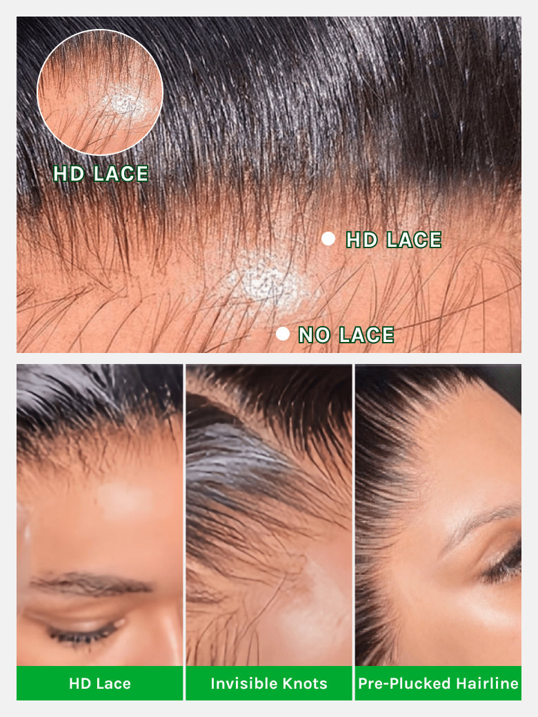 Klaiyi 13x4 Body Wave Pre-Everything™ Lace Frontal Wig Byebye Glue Lace Front Wigs with Invisible Knots