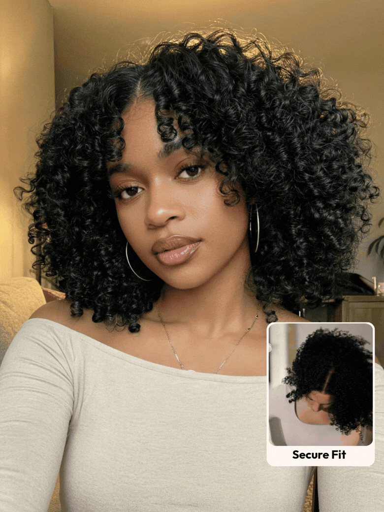 Klaiyi 4C Kinky Edge Wig Realistic Super Natural 4C Kinky Curly 7x5 Bye Bye Knots Wig Flash Sale