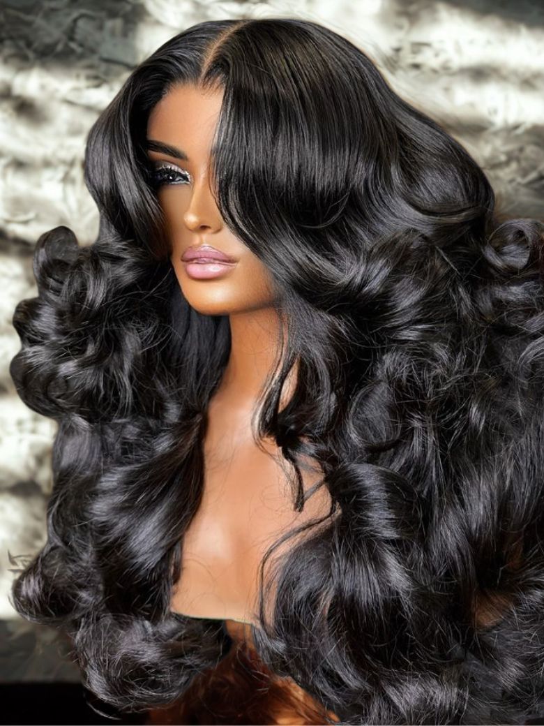 Klaiyi Real 5x5 HD Invisible Lace Closure Wigs 180% Glueless Wigs Melted All Skin Human Hair Wig