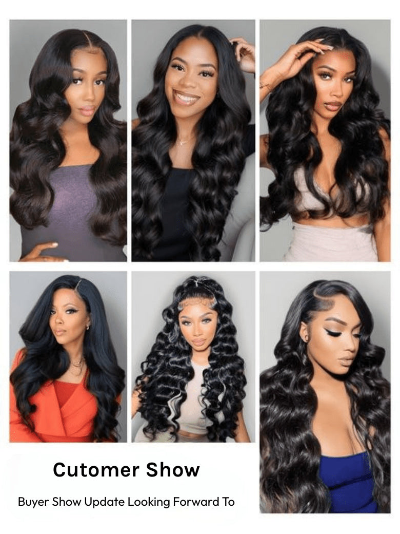 Klaiyi Brazilian Hair Body Wave Human Virgin Hair Weft 3 or 4 Bundles/Pack