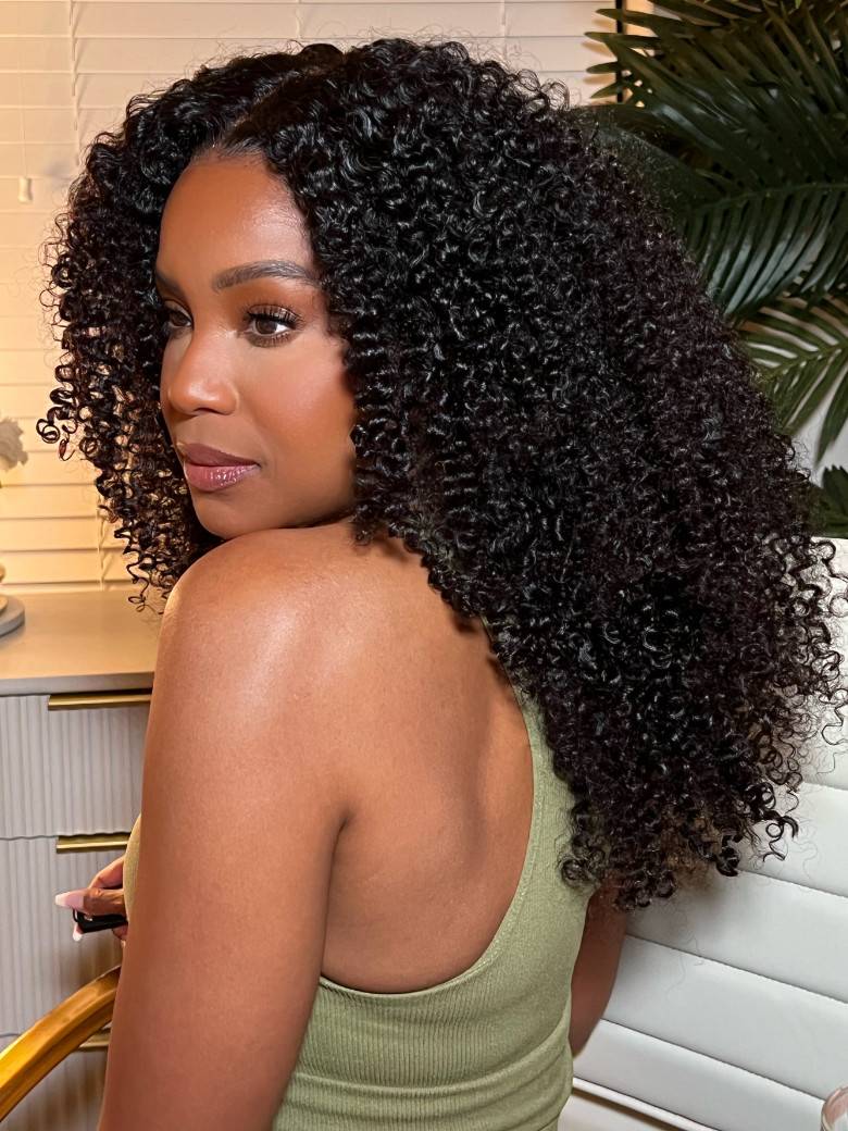 Klaiyi 4C Kinky Curly Virgin Hair 3 Bundles Deal Brazilian Kinky Curly Human Hair Weft Flash Sale