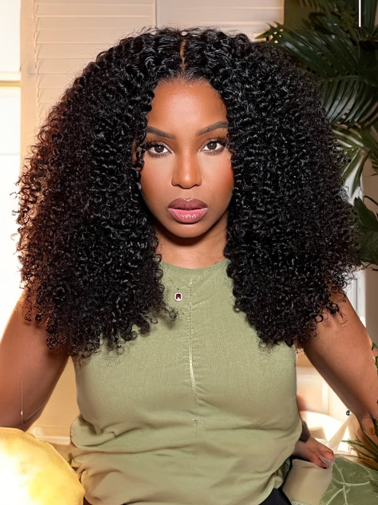Klaiyi 4C Kinky Curly Virgin Hair 3 Bundles Deal Brazilian Kinky Curly Human Hair Weft Flash Sale