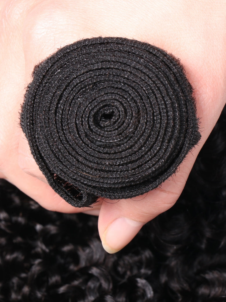 Klaiyi 4C Kinky Curly Virgin Hair 3 Bundles Deal Brazilian Kinky Curly Human Hair Weft Flash Sale