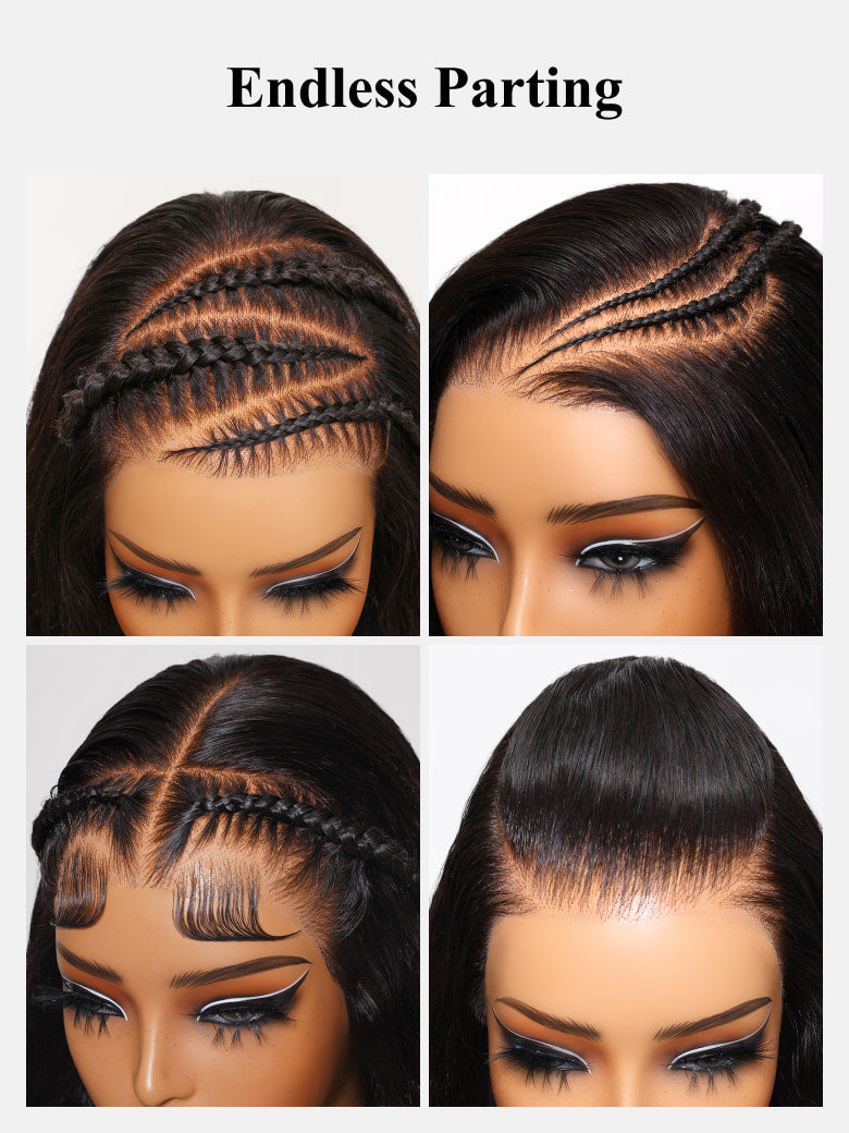 Klaiyi Tres Leches Blonde with Brown Root Bob Wigs Salt and pepper Hair Short Straight Bye-Bye Knots Wig Flash Sale