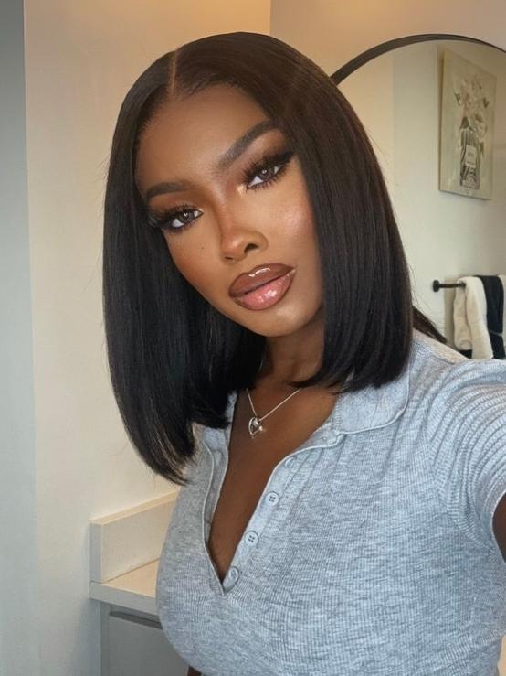 Klaiyi Put On and Go Glueless Bob Wig 13x4 Pre Everything/ 7×5 Bye Bye Knots Pre-Cut Lace Wig Beginner Friendly Flash Sale